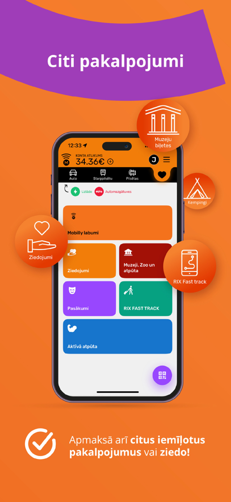 Mobilly - Mobilly mobile app screen displaying lifestyle services like museum tickets and airport fast track