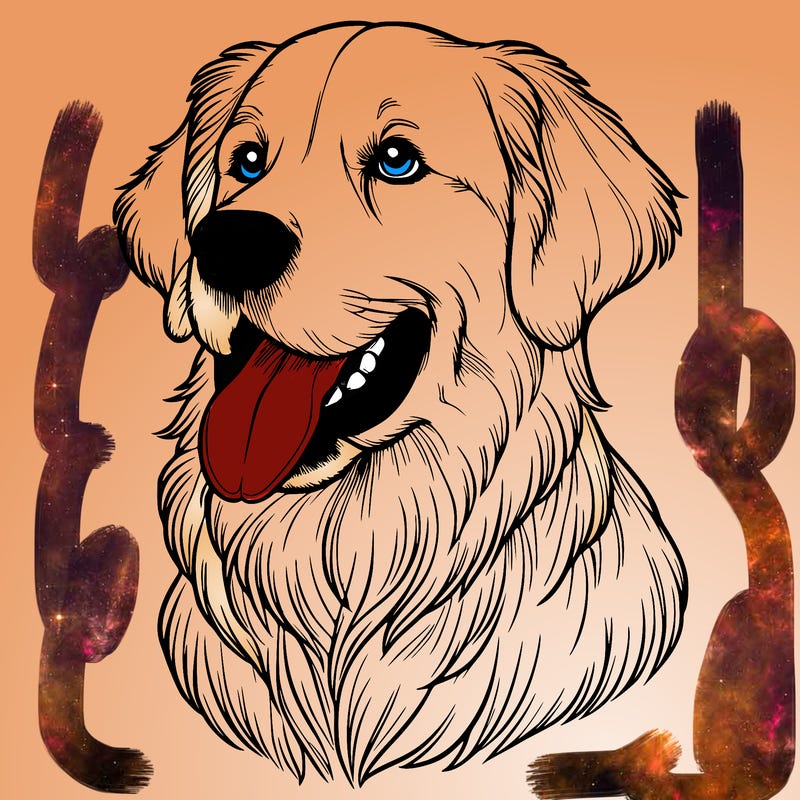 realistic golden retriever