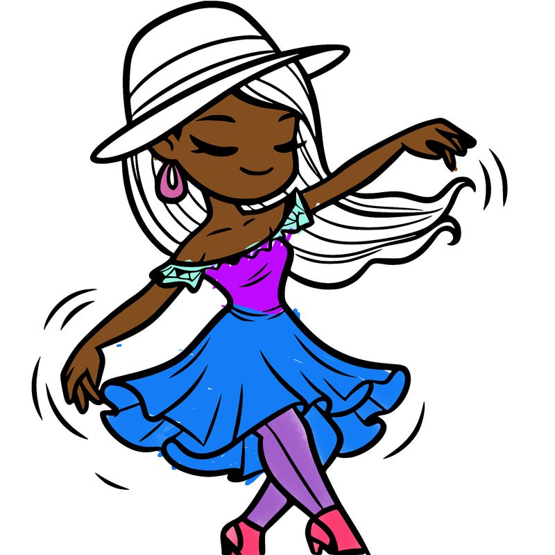 a girl who dances the salsa