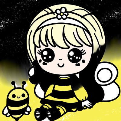 little girl bee