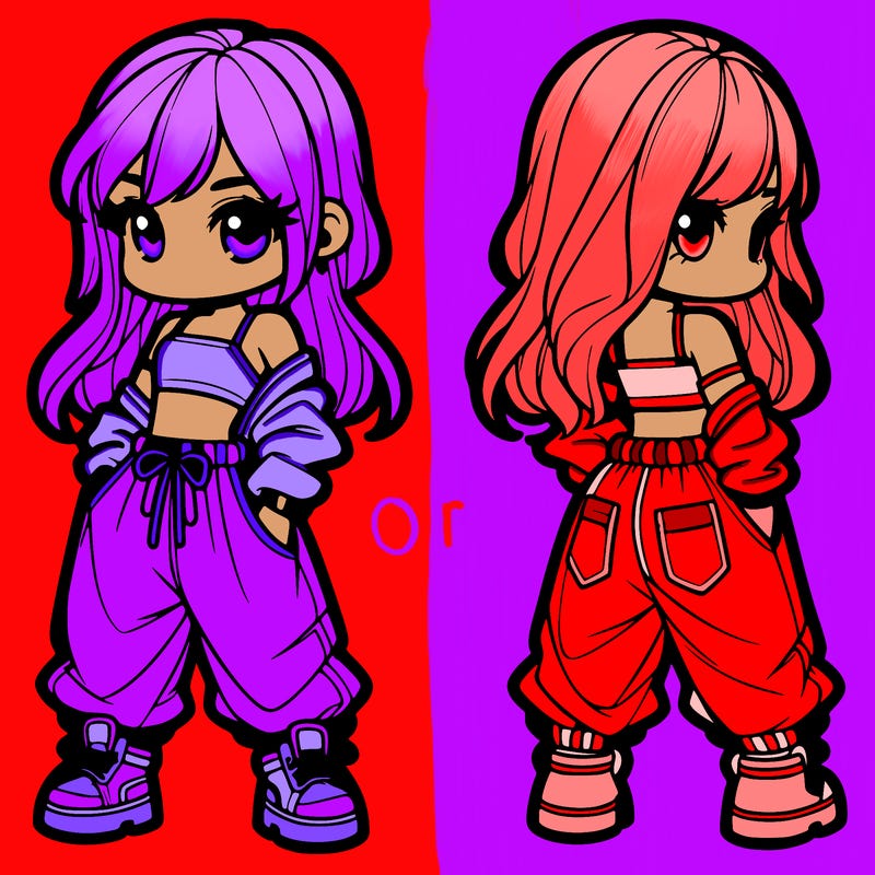 girl in crop top and baggy pants