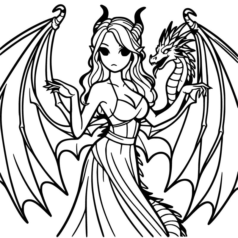 women with dragon wings