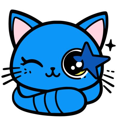 a cat with a star on one eye