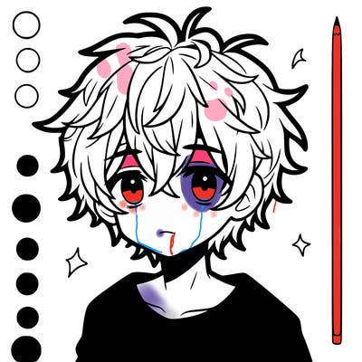 boy. messy hair anime