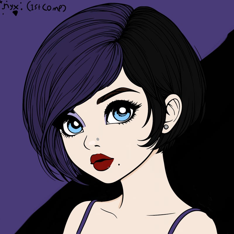 realistic girl with really short hair