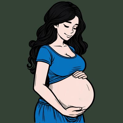 woman heavily pregnant realistic