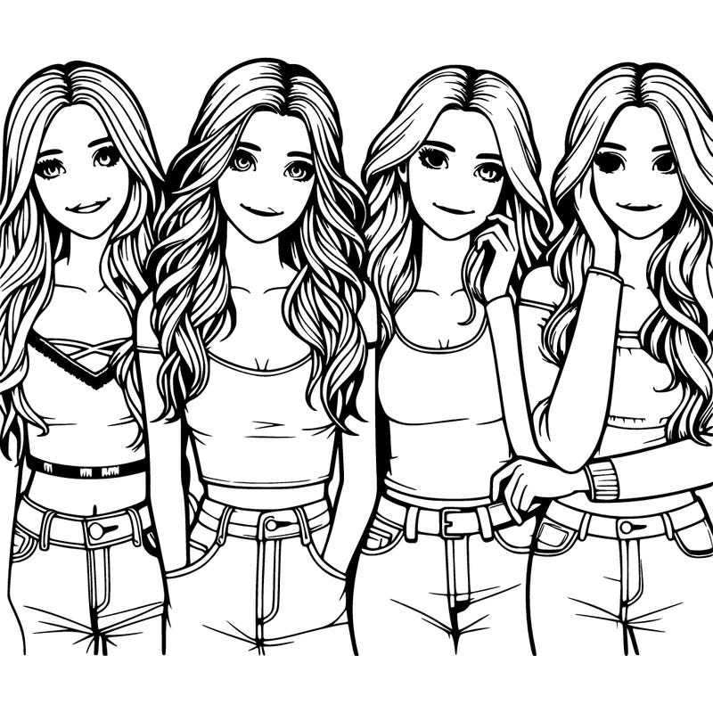 four realistic girls