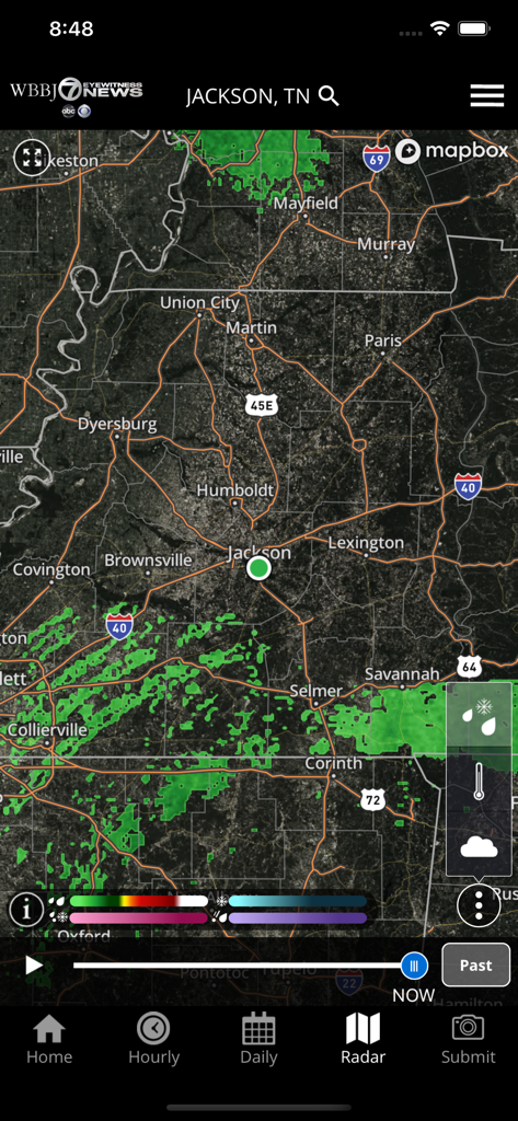 WBBJ Weather - WBBJ Weather app high resolution radar for Jackson Tennessee