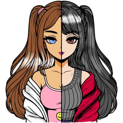 realistic girl split