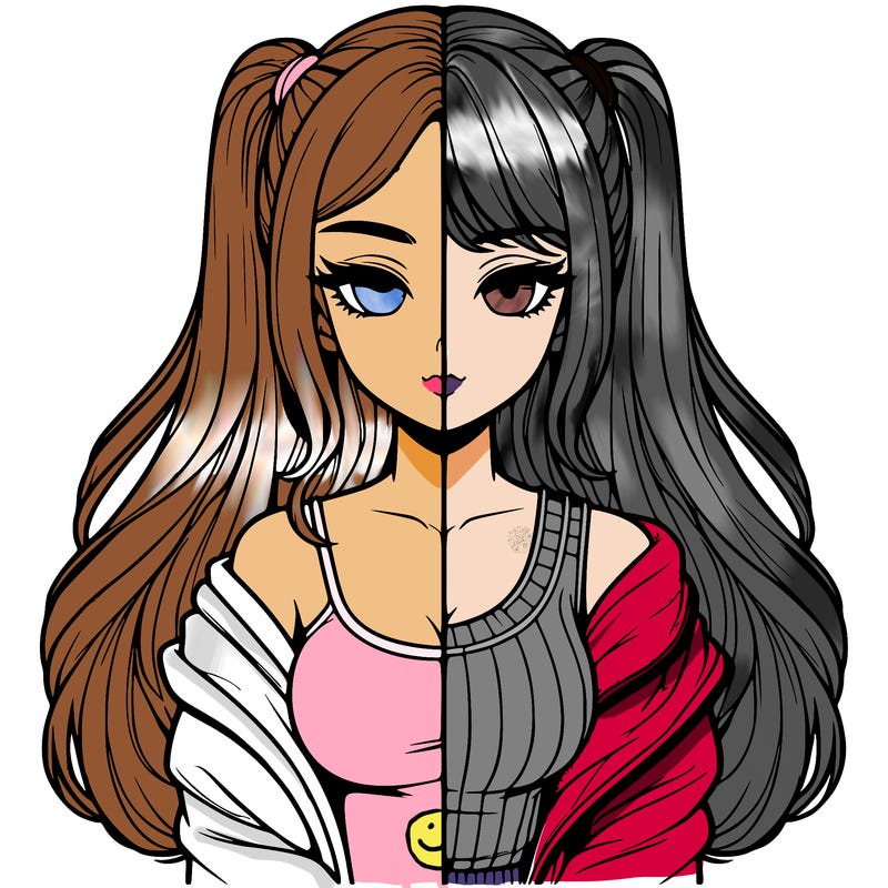 realistic girl split