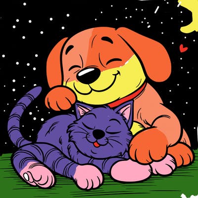 dogday hugging catnap