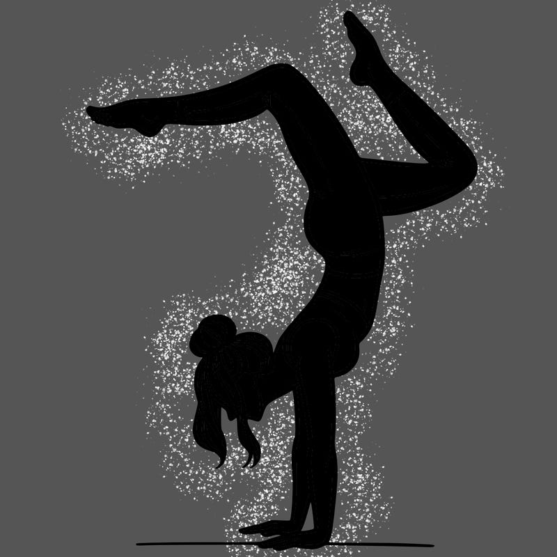 a woman doing a handstand