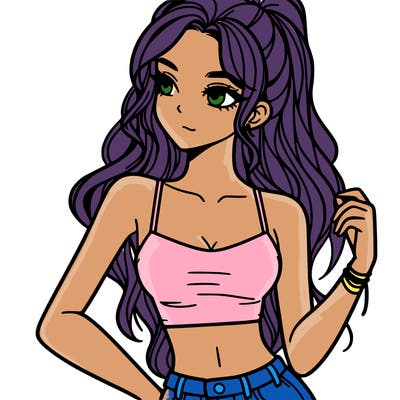 girl in crop top