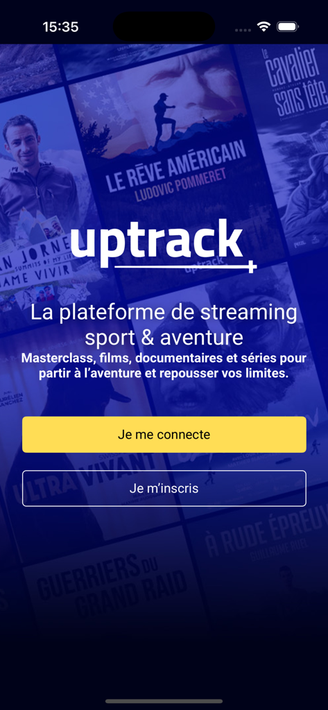 Uptrack - Uptrack sports and adventure streaming app home screen