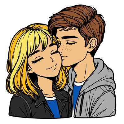 realistic girl and boy  love