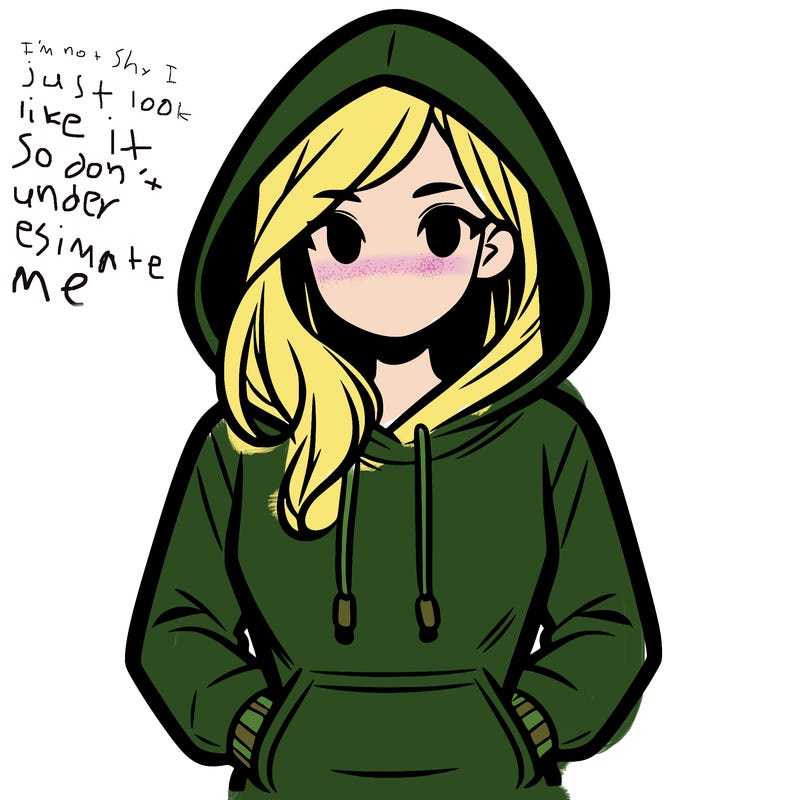 a woman wearing a hoodie