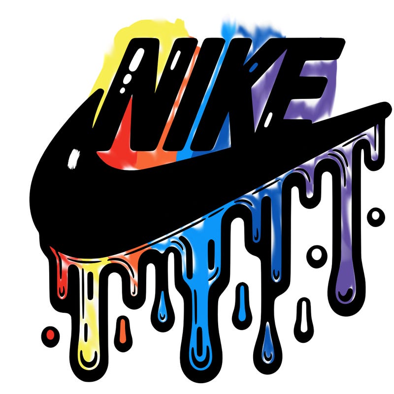 dripping nike logo
