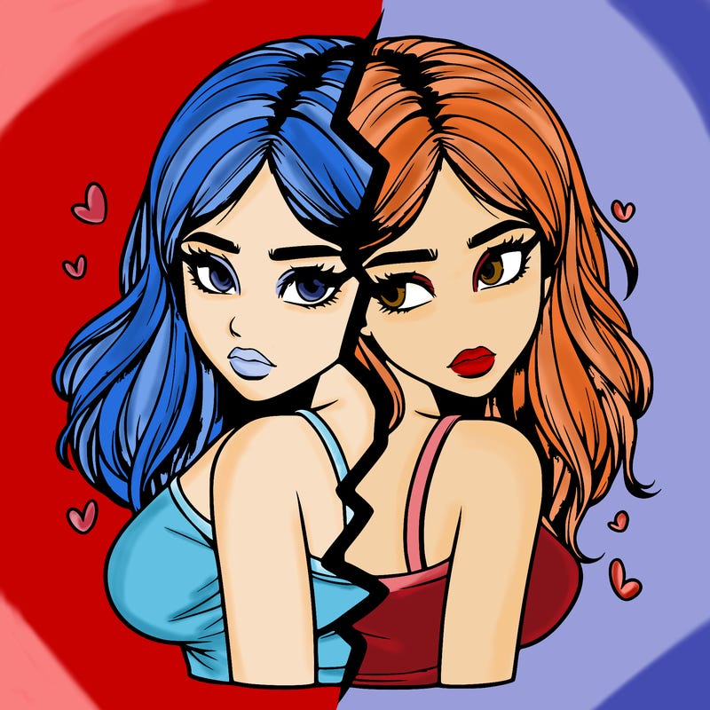 realistic girl split