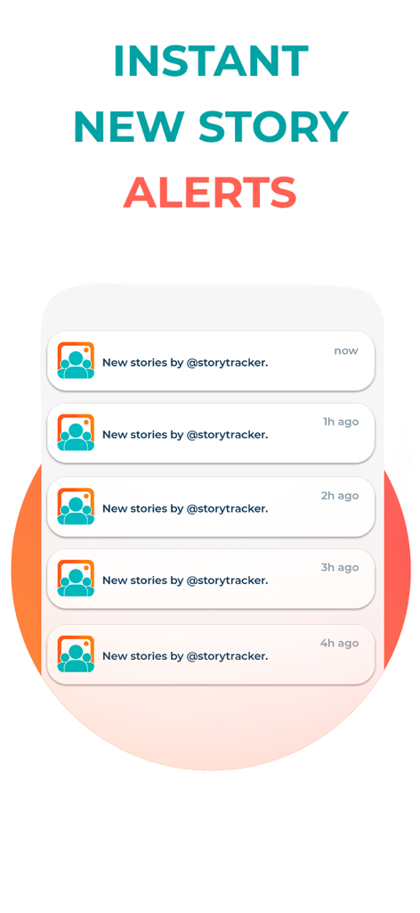 Instant new story alerts for anonymous profile tracking