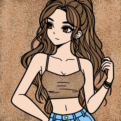 girl in crop top