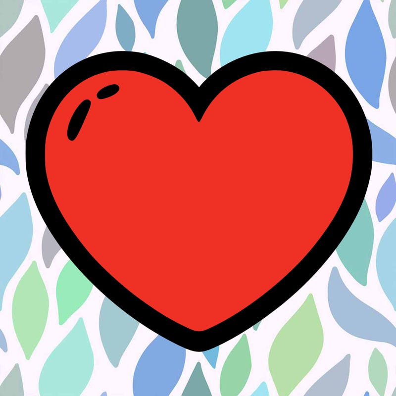 a blank heart