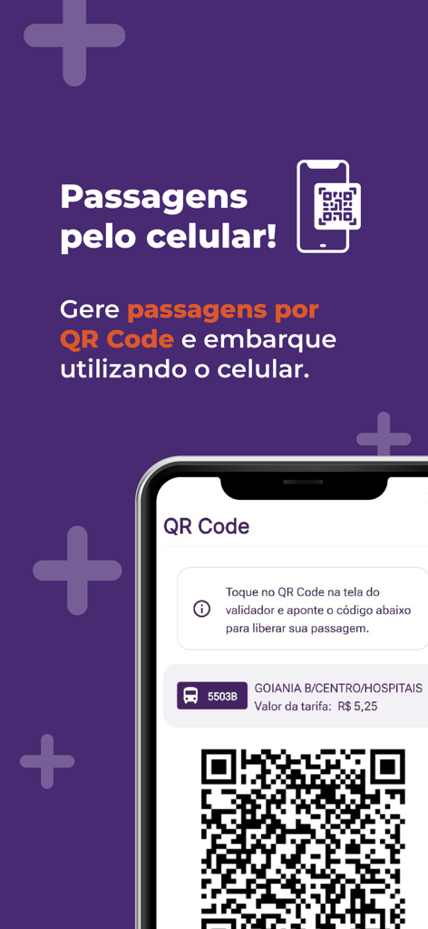 BHBUS+ - Una pantalla de teléfono móvil que muestra un código QR de billete para la aplicación de transporte BHBUS plus.