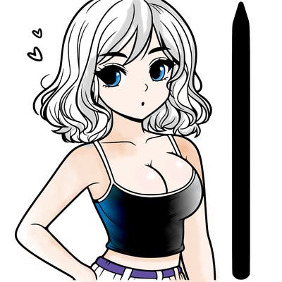 pretty girl wearing a tank top