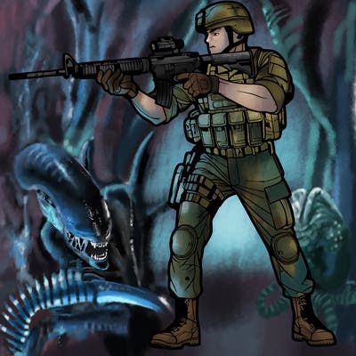 army man full body realistic with gun