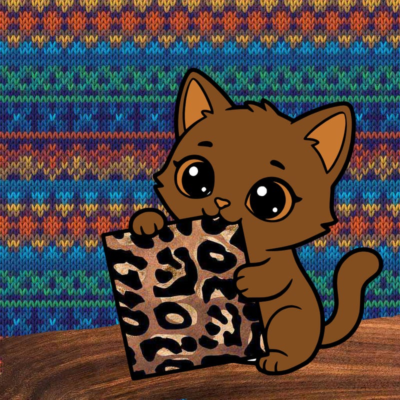 a small cat with a blank sheet of paper in its hand. the cat is sooooooo cute!