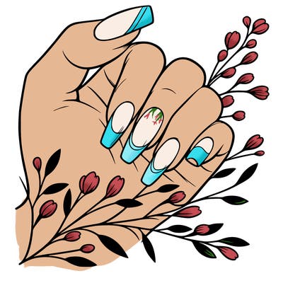 nails with french tip