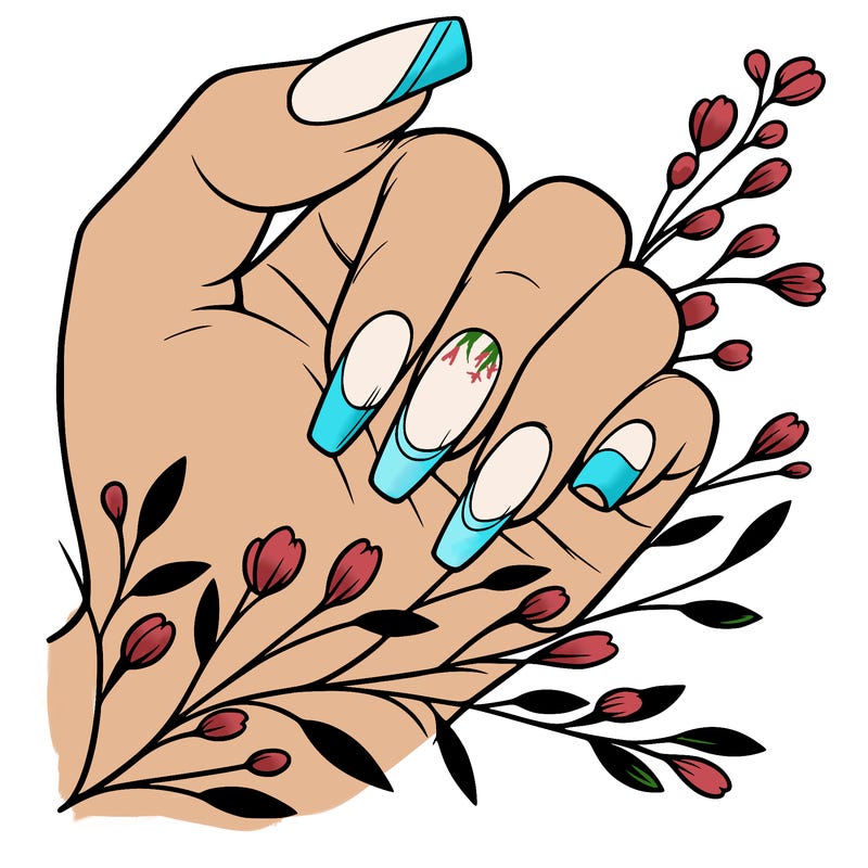 nails with french tip