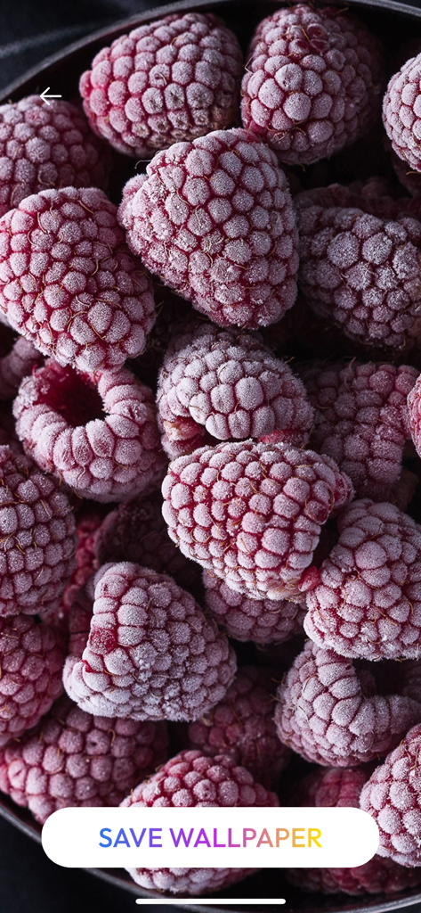 Live Wallpaper Maker - Themes - Close up photo of frozen raspberries with frost