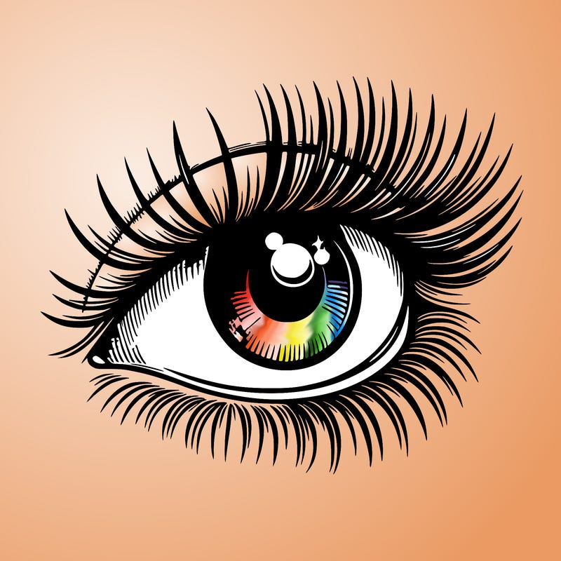 realistic eye long eylashes