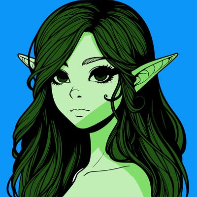 elf girl realistic dark fantasy