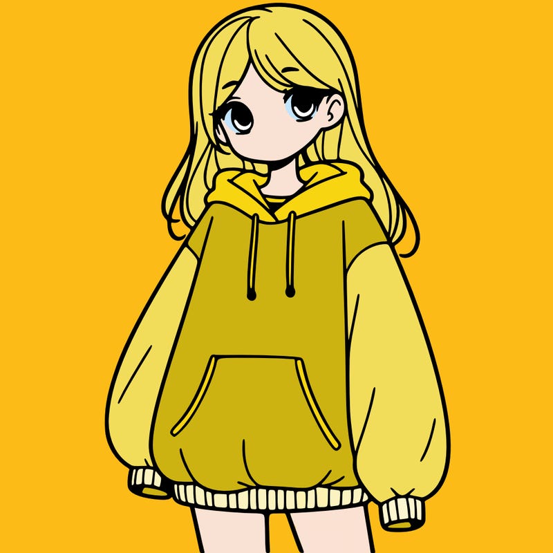 girl with big sweatshirt