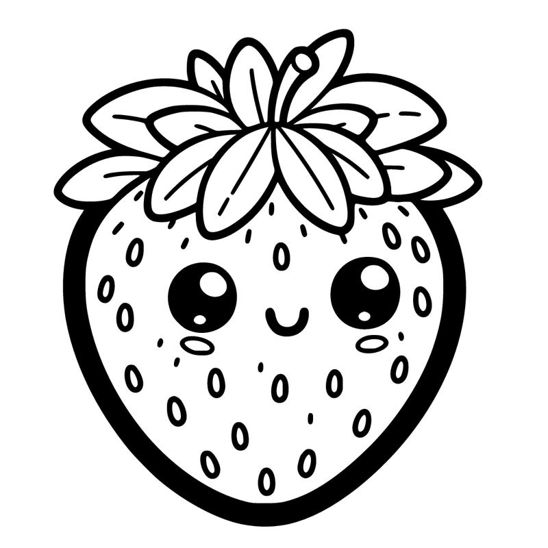 strawberry  coloring picture