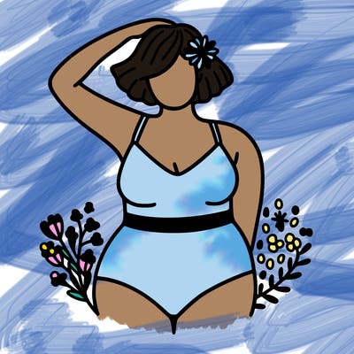 plus size woman bathing suit