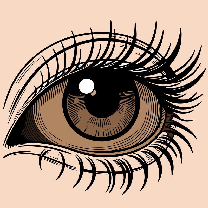 blank realistic eye