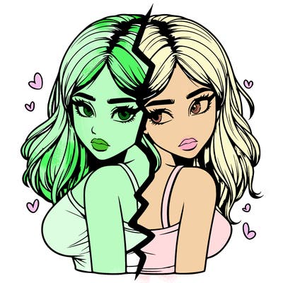 realistic girl split