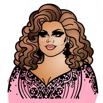 realistic plus size drag queen