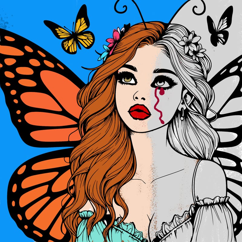 butterfly fairy realistic girl