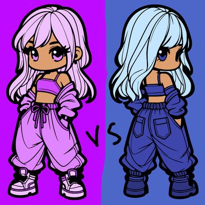 girl in crop top and baggy pants