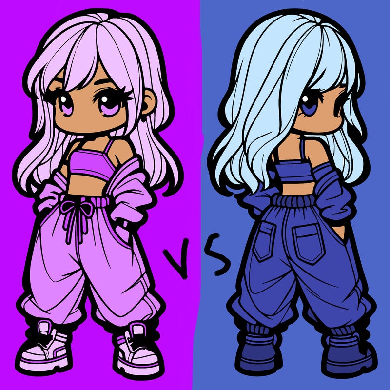 girl in crop top and baggy pants
