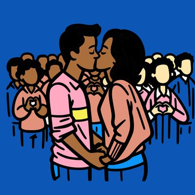people kissing