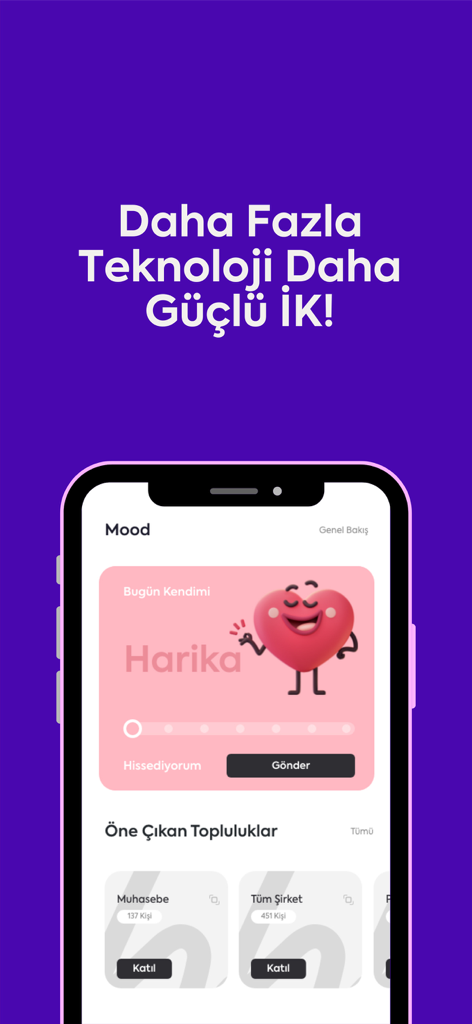 Passgage - Passgage mobile app interface displaying employee mood tracking and corporate community groups