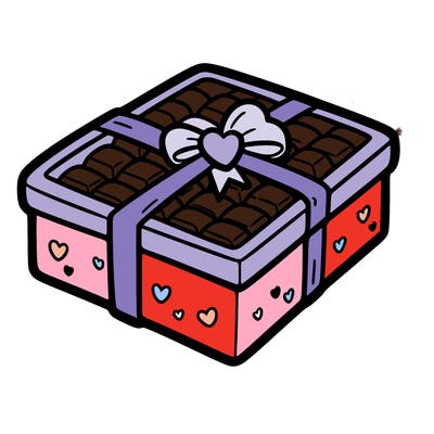 a box of chocolate for valentines day