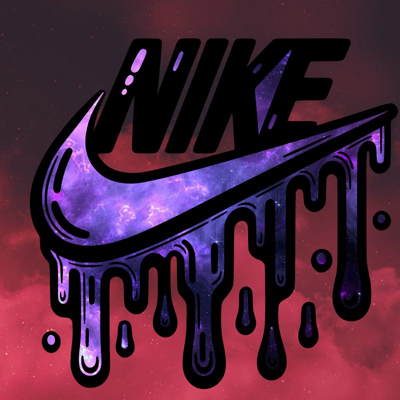 dripping nike logo