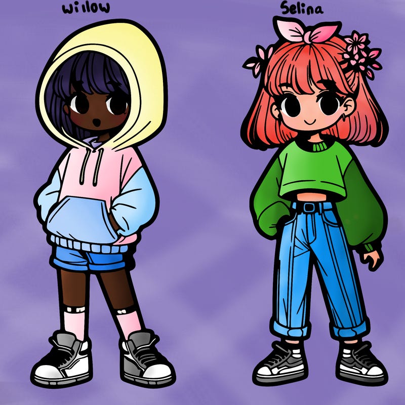 two teenager girls one wearing a hoodie and shorts and the other way and crop top and jeans