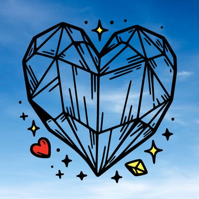 crystal heart