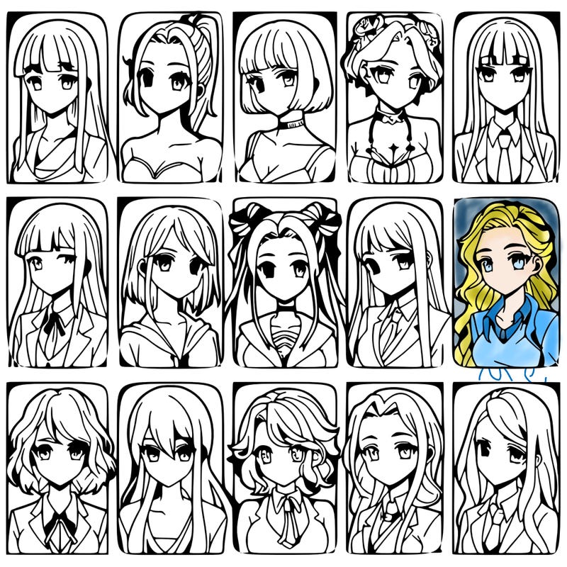 girls that look diffrent anime